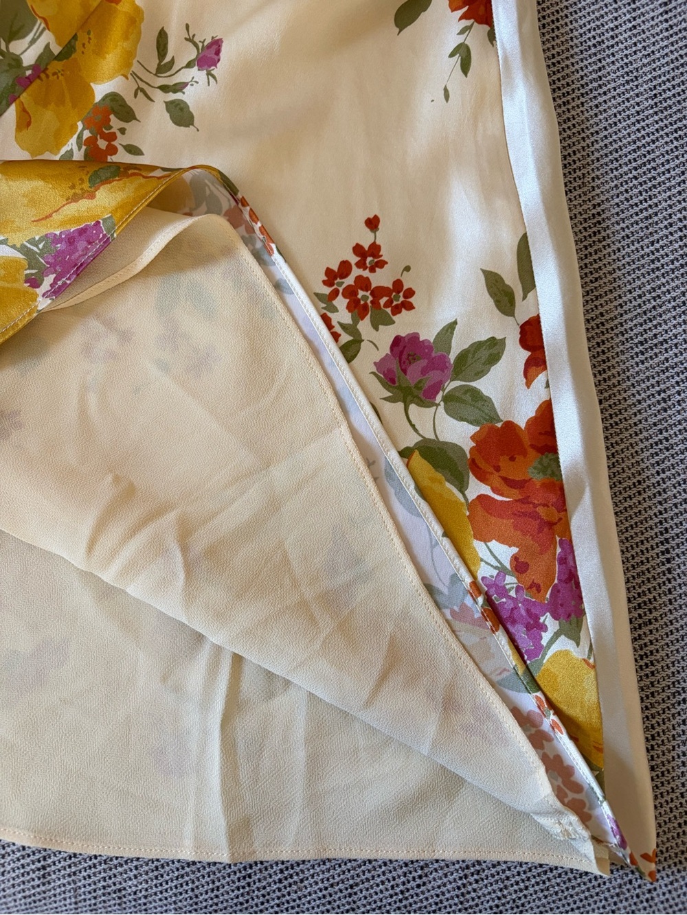 NEW Reformation Anaiis Silk Long Yellow Floral Backless Dress Crescendo US6 UK10 - Picture 14 of 16